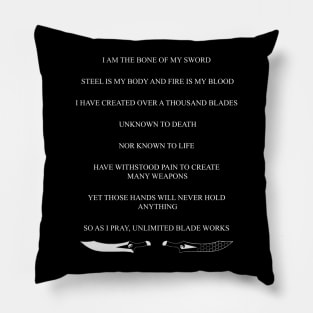 Unlimited Blade Works Chant Pillow