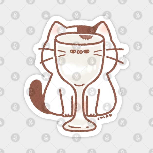 Cat glass Magnet by chichilittle