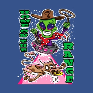 Home On The Range Alien Abduction Cow T-Shirt