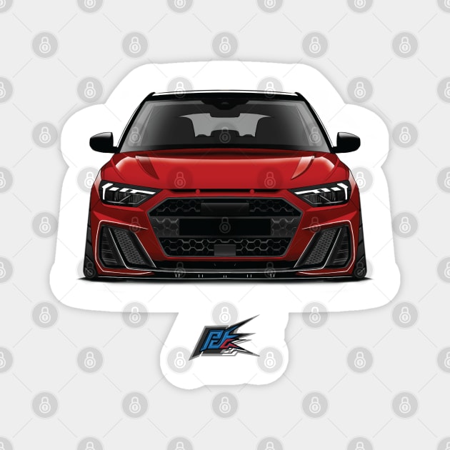 audi a1 red Magnet by naquash