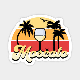 Retro Sunset Moscato Wine Magnet
