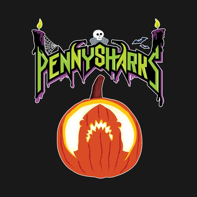 It's the Great Penny, Penny Shark! with Ghost White outline (for darker shirts) by PennySharksOfficial