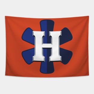 Houston Asterisks Blue Logo Tapestry