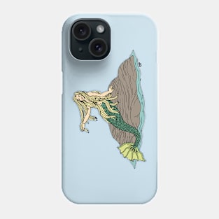 Mermaid on Rocks Phone Case