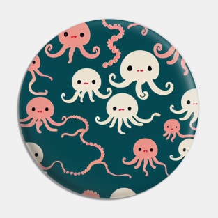 Octopi Frens - Super Cute Colorful Cephalopod Pattern Pin