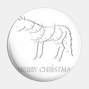 Merry Christmas Unicorn Pin