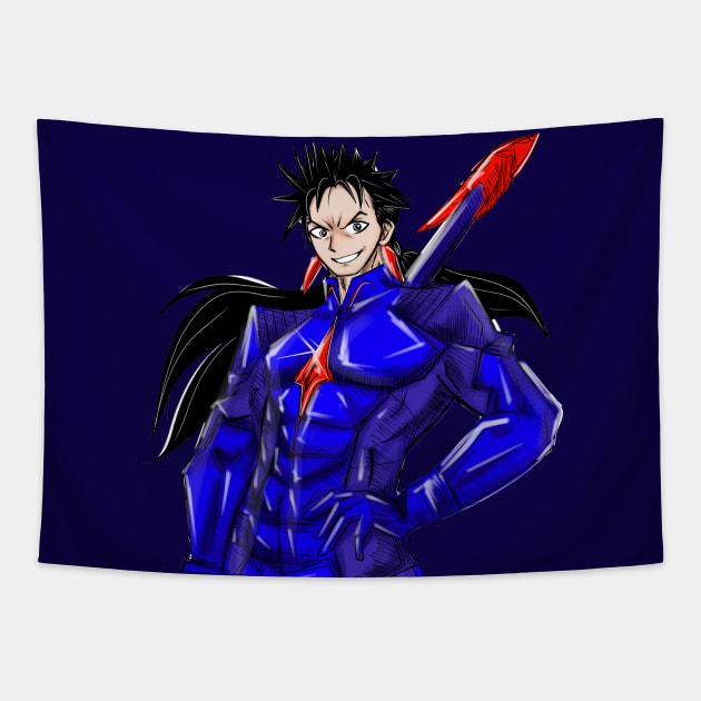 Lancer from fate stay night Tapestry by jorge_lebeau