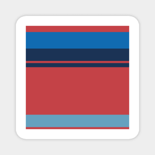 A soft merger of Dark Blue Grey, Reddish, Nice Blue and Cerulean Frost stripes. Magnet