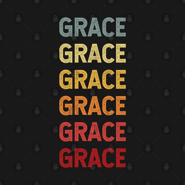 Grace Name Vintage Retro Gift Called Grace by CoolDesignsDz