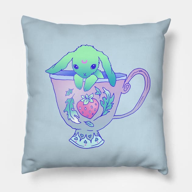 Bunny Tea Pillow by brettisagirl