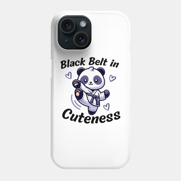 Black Belt in Cuteness- Panda Karate Martial Arts Phone Case by DefineWear