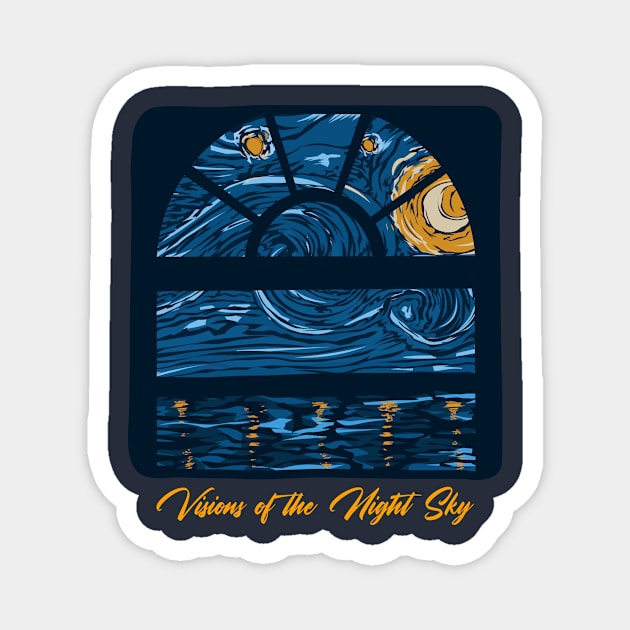 Visions of the starry night Magnet by lounesartdessin