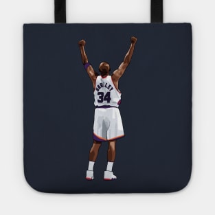 Charles Barkley Vector Back White Tote