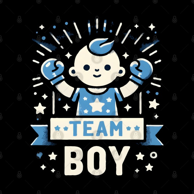 Team Boy Baby Announcement Gender Reveal Family Party Boxing by TopTees