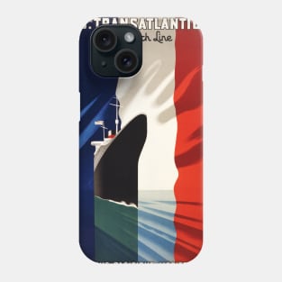 Vintage Travel Poster France Line Transatlantique Phone Case