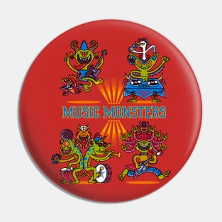 Music monsters Pin