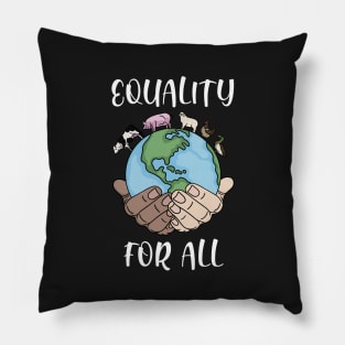 Equality for all (white font) Pillow