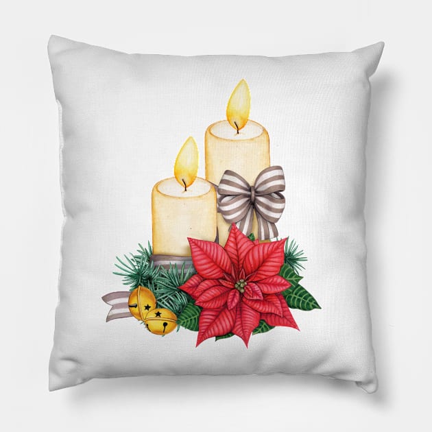 Christmas Spirit Pillow by Cool Abstract Design