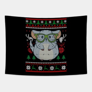 Chinchilla Ugly Christmas Chinchillas Lovers Gift Tapestry