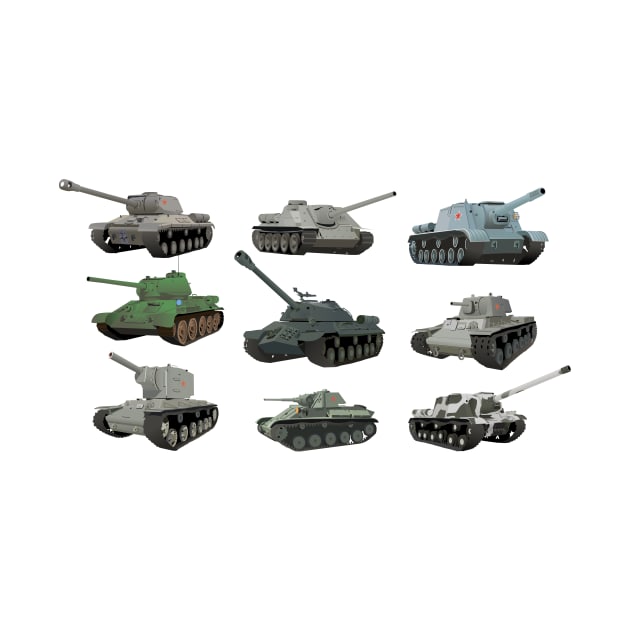 Various Soviet WW2 Tanks by NorseTech