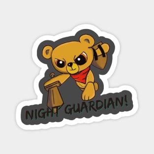 Night Guardian - Teddy Bear Warrior Magnet