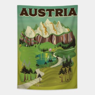 Austrian vintage travel poster Tapestry