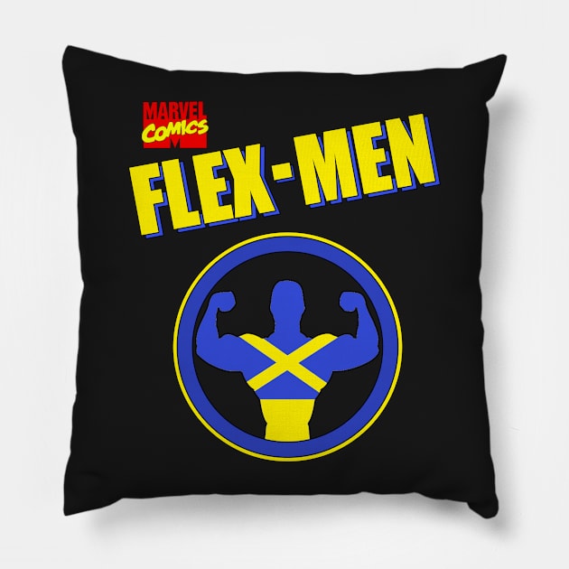 Flex Men Pillow by Christastic