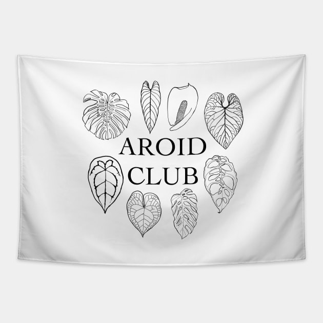 Aroid Club Tapestry by thenordicjungle