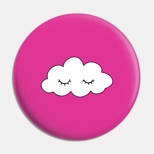 Sleepy cloud in pink Pin