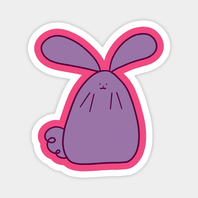 Purple Bunny Magnet by saradaboru