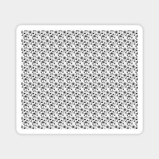 Hearts and Elephants Black and White Pattern Magnet