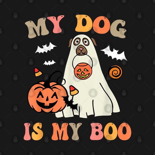 My Dog is My Boo Halloween Shirt, Spooky Dog Tee, Ghost Dog Shirt, Dog Mom Shirt,Halloween Dog by irinjoyart