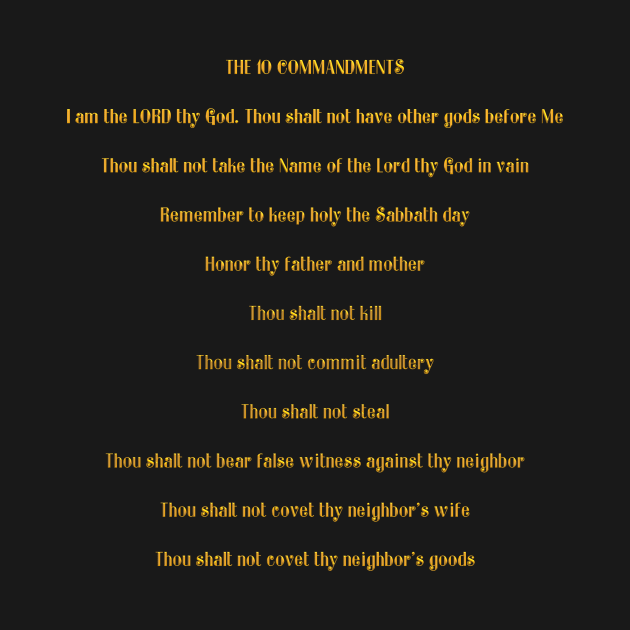 The 10 Commandments by Artist4God