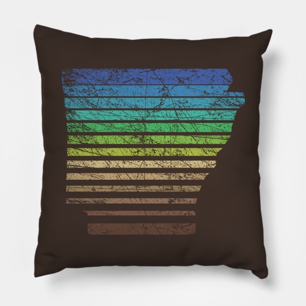 Arkansas - Blurred Horizon Line Pillow by rt-shirts