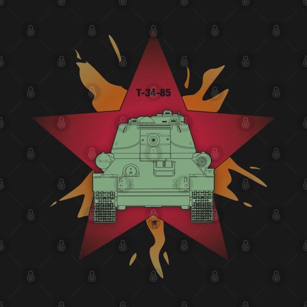 T 34, star and flame by FAawRay