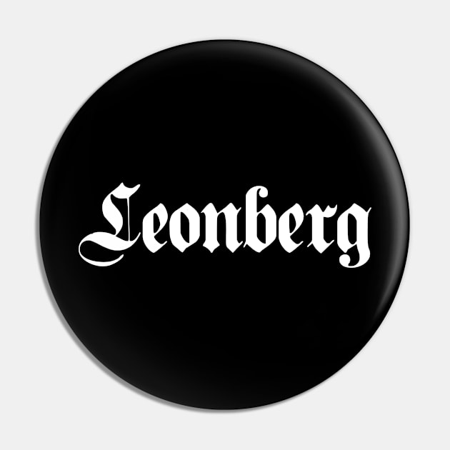 Leonberg written with gothic font Pin by Happy Citizen