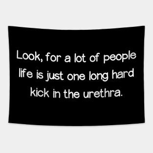 Look, for a lot of people life is just one long hard kick in the urethra. Tapestry