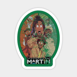 black tv shows martin vintage Magnet