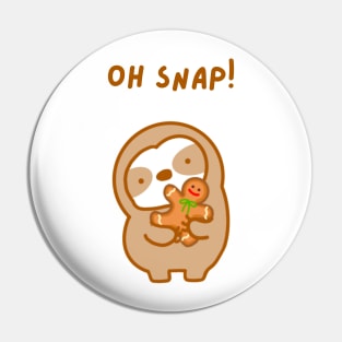 Oh Snap Christmas Gingerbread Man Sloth Pin