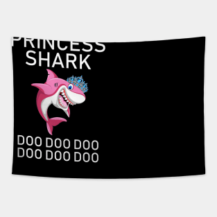 Princess Shark Doo Doo Doo Tapestry