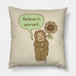 Believe in Yourself Bigfoot Pillow