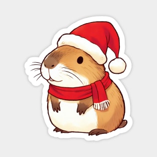 Christmas Capybara Magnet