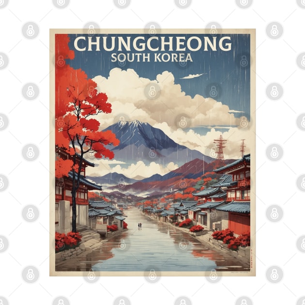 Chungcheong South Korea Travel Tourism Retro Vintage by TravelersGems