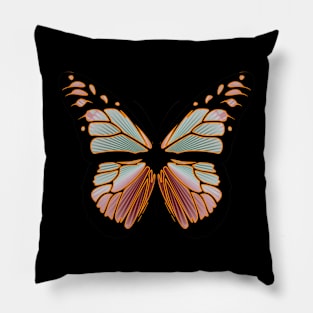 Fantasy Butterfly in Pink and Green Pillow