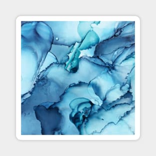The Blue Abyss - Alcohol Ink Painting Magnet