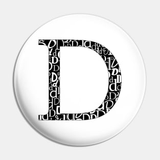 D Filled - Typography Pin