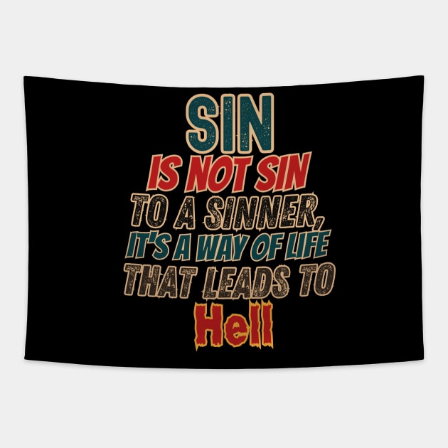 Christian designs about Sin Tapestry by Kikapu creations