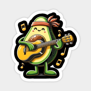 avocado playing guitar - music Magnet