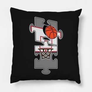 Basketball jigsaw puzzle Hoop shoot Pillow