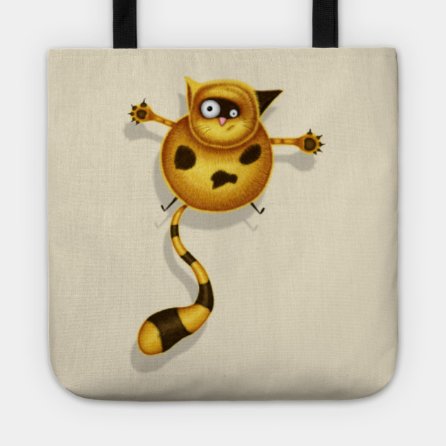 Flying Fat Cat Cream Cute Cat Tote Teepublic
